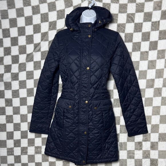 Jackets & Blazers - Barbour Navy Quilted Women's Jacket Parka 8